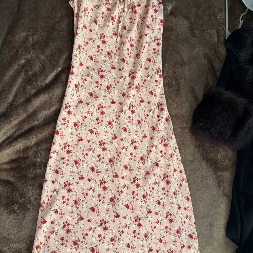 Forever 21 Pink Floral Midi Dress